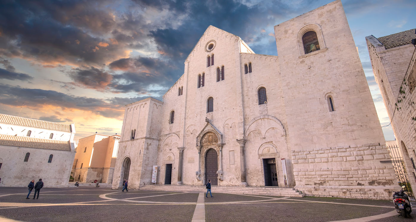 The Basilica of Saint Nicholas (San Nicola) at sunset