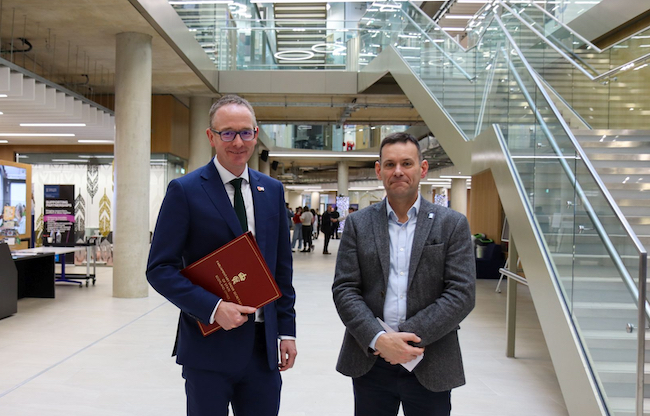 John Lamont with Prof Chris Pearce