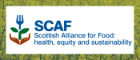 SCAF logo on canola background