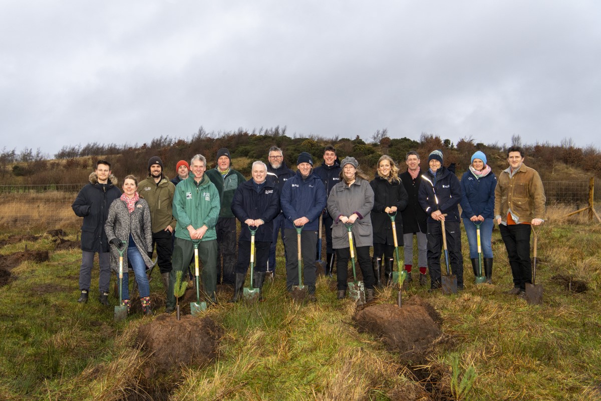 Cochno Farm Tree Planting - University colleagues group shot