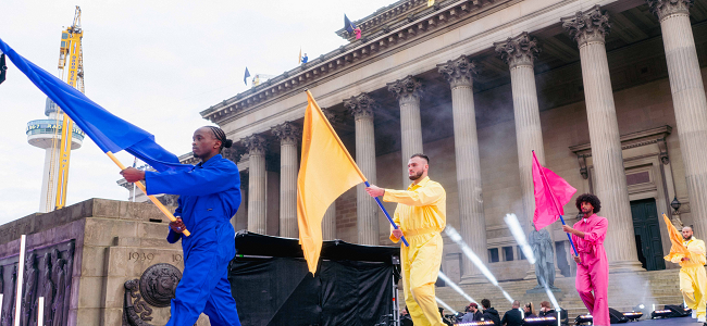 Eurovision flags at 2023 opening ceremony