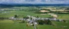 Aerial footage of a rural village