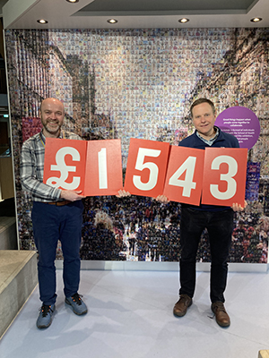 John McClure and Jim Lewsey with BHF banner