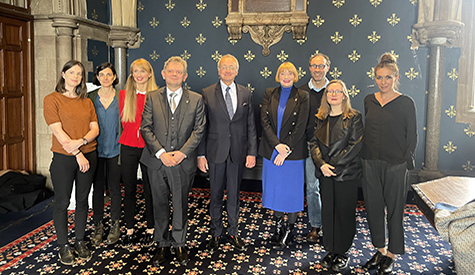 Group with the EU ambassador on campus