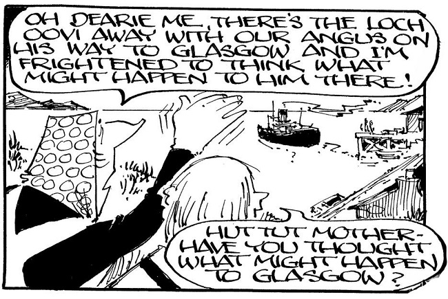 Away to Glasgow. Angus Og Cartoon