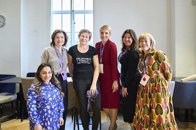 Left to right: Dr Shani Dhanda; Jane Hill; George Hewson, Professor Doris Ruth Eikhof, Sarah Burbedge and Helen Shreeve