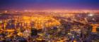 A nighttime view of Cape Town, South Africa