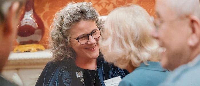 Professor Kirsteen McCue at Buckingham Palace