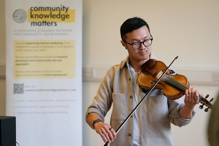 Man playing violin