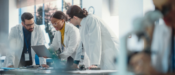 Scientists working in a lab