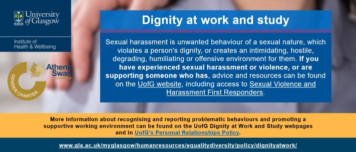 image depicting an aspect of dignity at work (sexual harassment is unwanted behavior of sexual nature which violates a person dignity)