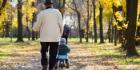 Granddad and child in park