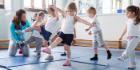 Children in gym hall