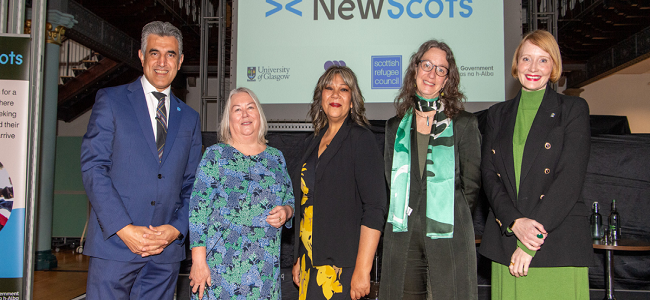 Speakers at the New Scots celebration event