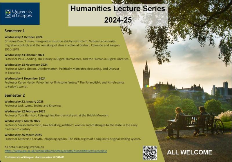 Humanities Lecture Series programme 2024-25