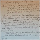 The Faculty minutes recording the resignation of Adam Smith as one of the Snell exhibitioners at Balliol College, Oxford, 28th April 1749. (GUAS Ref: GUA 26649 p72. Copyright reserved.) 