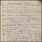 The third page from Andrew Service's logbook recording events on board HMS Medusa. This page, dated 1805, covers the period from 4th April to 18th July of 1805, and reports HMS Medusa sailing to the East Indies with Marquis Cornwallis on board. (GUAS Ref: UGC 182. Copyright reserved.) 