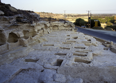 Arcosolia and cist graves at the east end of Area B