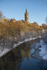 Campus in snow