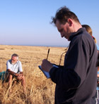 Team Leader Angus Graham recording a 'Place of Special Interest'