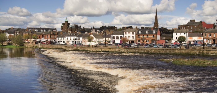 View of Dumfries from the river