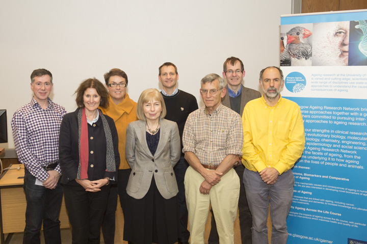 Paul Shiels, Pat Monaghan, Jill Pell, Anna Dominiczak, Colin Selman, Abraham Aviv, Peter Adams, Neil Metcalfe at the launcher of GARNER, November 20, 2014