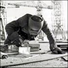 A welder at work.