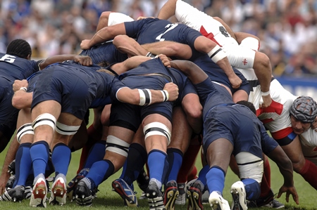 Image of a rugby scrum