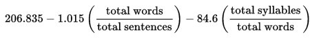 flesh kincaid reading ease formula image