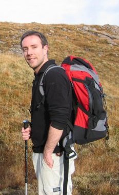 An image of Dr David Moran hillwalking