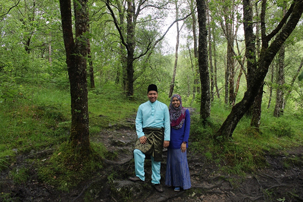 Malaysian students at Falls of Falloch