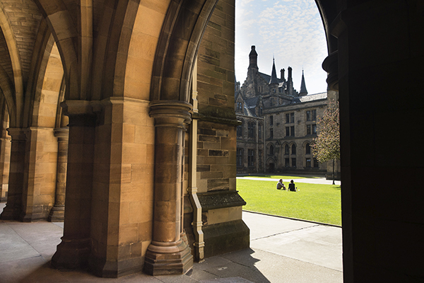 The Cloisters underneath the Main Building