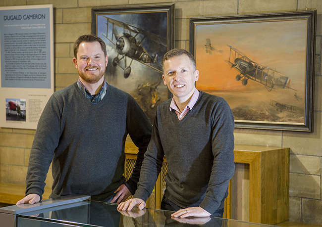 The Hunterian Museum’s Jesper Ericsson, Exhibition Curator; and Chris MacLure, Exhibition Designer