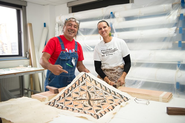 Barkcloth workshop with American Samoan experts at the University of Glasgow