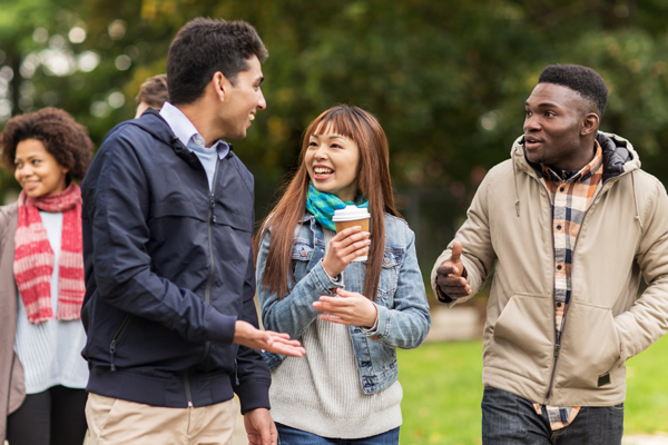 A group of students in a local park