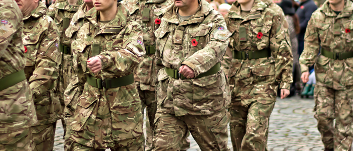 Photo of soldiers marching