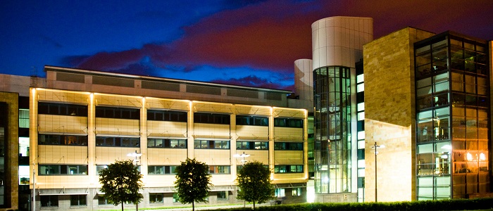 GCRC building at night