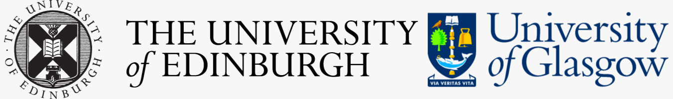 UofG and UofE logos on grey bg