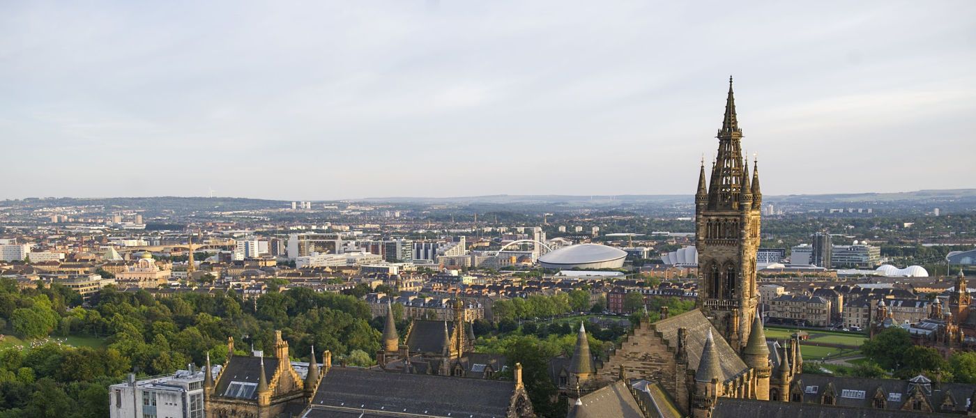 University tower with the Southside of the city in the background