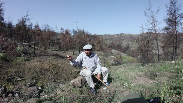 Panayiotis Loppas at Karterouni Village, 2017 (Erin Gibson)