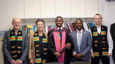 Photo of graduation of PhD student Shadrach Dare