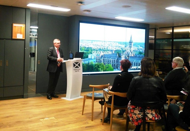 Launch of Scottish Heritage Partnership report on immersive tech by Professor Murray Pittock. The reports says Heritage sites should prioritise the experience over emerging immersive tech