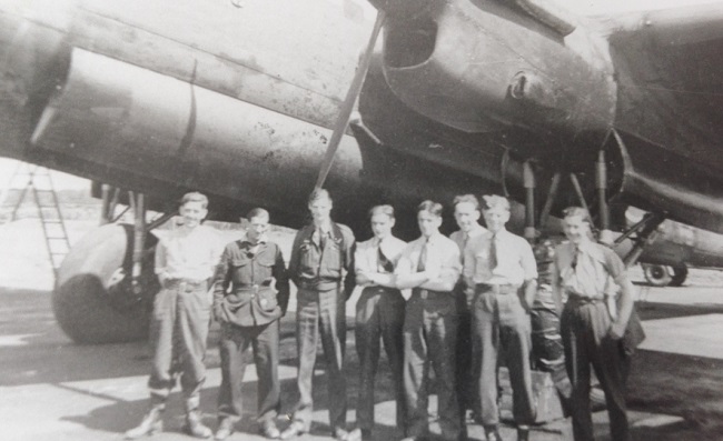 Photo taken by Hugh harvey Mooney of his crew in 1943.

