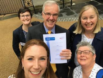 Photo of staff collecting BMJ award 2019