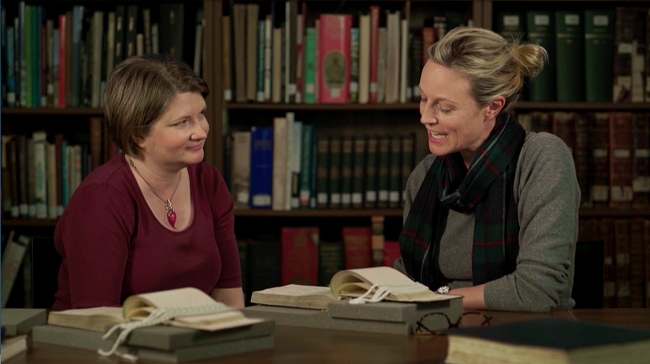 Marta Dusseldorp at University of Glasgow with Moira Rankin