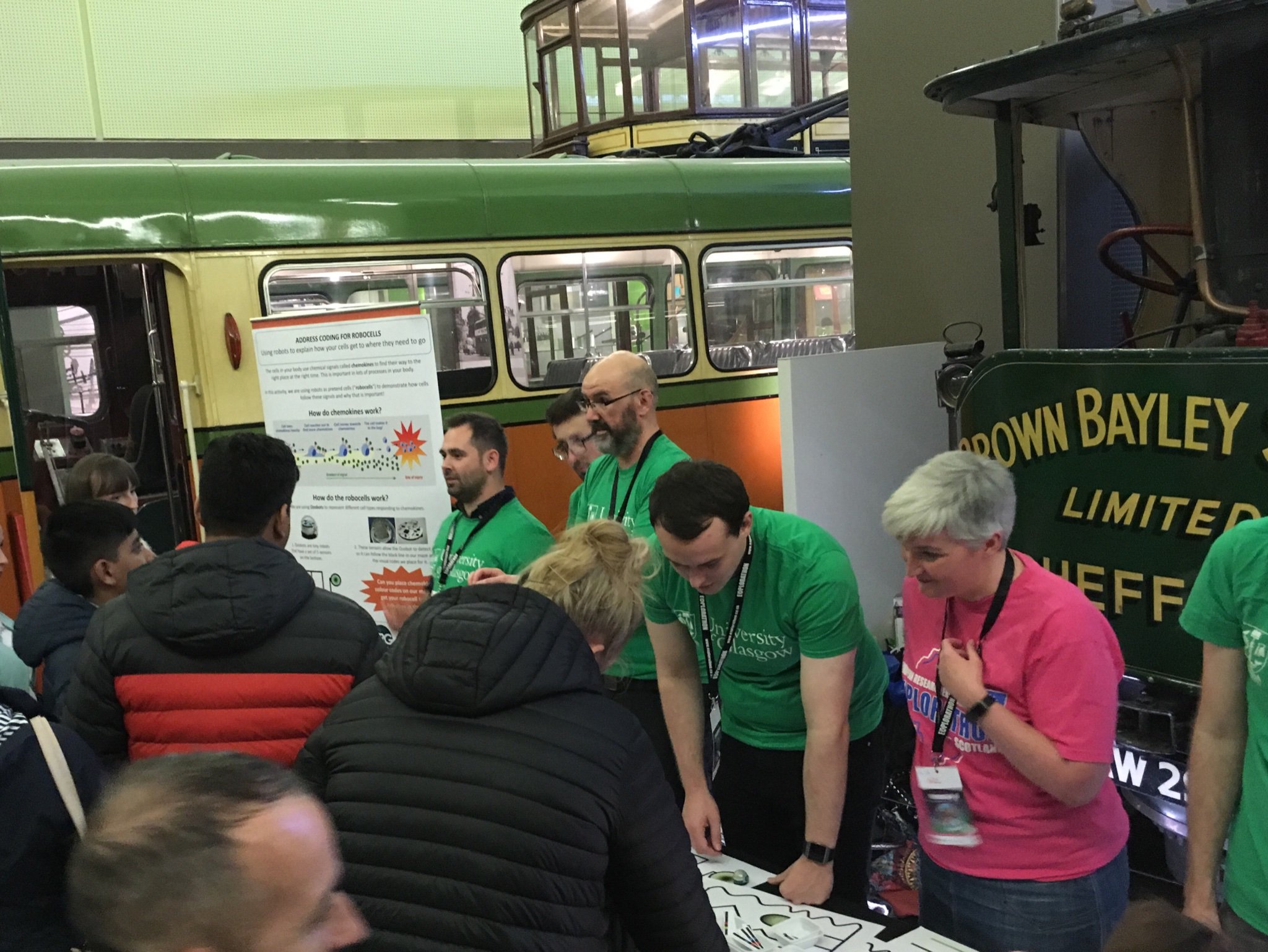 The Chemokine Research Group at their stand engaging with the public