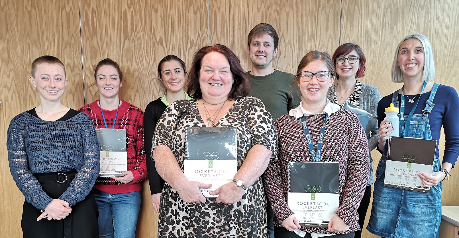 Members of the Institute's ECO Group holding their S-Lab silver awards