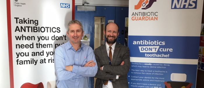 Prof Smith & Dr Robertson promoting antibiotic awareness