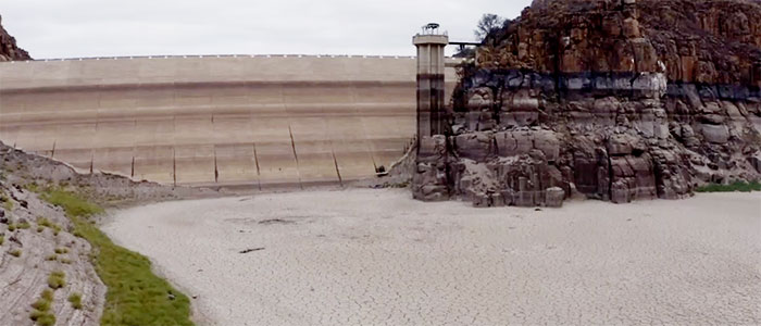 A dried up dam