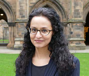 Profile photo of Yvonne Joyce in the West Quadrangle at the UofG 